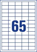 Avery 3666 samoprzylepne etykiety Prostokąt Na stałe Biały 6500 szt.