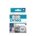 DYMO D1 - Standard Etykiety - Czarny na Transparent - 24mm x 7m
