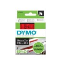 DYMO D1 - Standard Etykiety - Czarny na czerwonym - 19mm x 7m