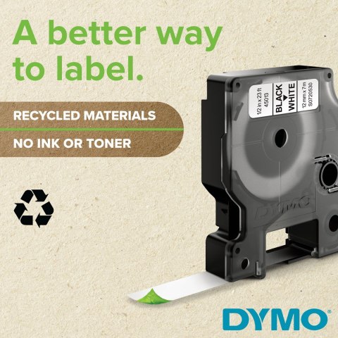DYMO D1 - Standard Etykiety - Czarny na żółtym - 19mm x 7m DYMO D1 - Standard Etykiety - Czarny na żółtym - 19mm x 7m