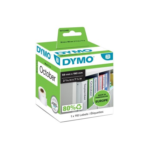 DYMO LW - Duze etykiety LAF podwieszane imiennych - 59 x 190 mm - S0722480 DYMO LW - Duze etykiety LAF podwieszane imiennych - 59 x 190 mm - S0722480
