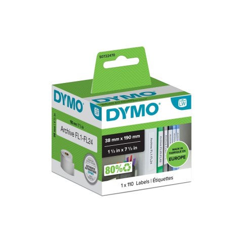 DYMO LW - Małe etykiety LAF podwieszane imiennych - 38 x 190 mm - S0722470 DYMO LW - Małe etykiety LAF podwieszane imiennych - 38 x 190 mm - S0722470