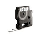 TAŚMA DYMO D1-12MM X 5,5M POLIESTROWA TRWAŁA CZARNY/BIAŁY