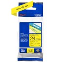 Taśma BROTHER LAMINOWANA 24MM/8M CZARNY NA ŻÓŁTYM