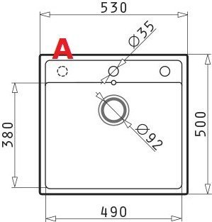 Zlewozmywak granitowy PYRAMIS CAMEA (53x50) 1B 070058201 karbon Zlewozmywak granitowy PYRAMIS CAMEA (53x50) 1B 070058201 karbon