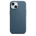 Etui Apple iPhone 15 Feingewebe Case mit MagSafe Pazifikblau