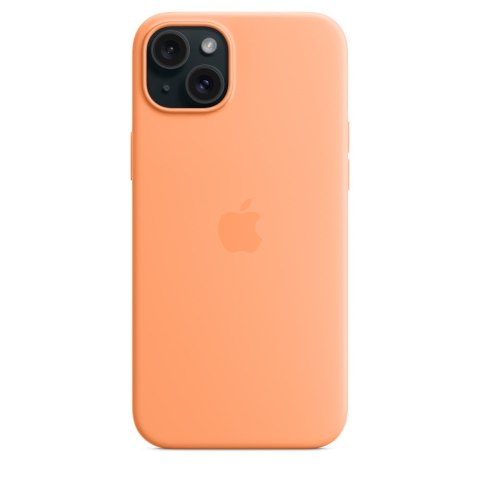 Etui silikonowe z MagSafe sorbet orange iPhone 15 Plus