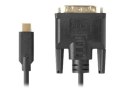 Lanberg CA-CMDV-10CU-0030-BK adapter kablowy 3 m USB Type-C DVI-D Czarny