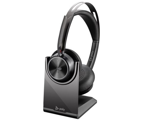 POLY Zestaw słuchawkowy Voyager Focus 2 z certyfikatem Microsoft Teams USB-C-C + przejściówka USB-C/A + podstawka ładująca POLY Zestaw słuchawkowy Voyager Focus 2 z certyfikatem Microsoft Teams USB-C-C + przejściówka USB-C/A + podstawka ładująca