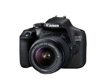 Canon EOS 2000D BK 18-55 IS II EU26 Zestaw do lustrzanki 24,1 MP CMOS 6000 x 4000 px Czarny Canon EOS 2000D BK 18-55 IS II EU26 Zestaw do lustrzanki 24,1 MP CMOS 6000 x 4000 px Czarny