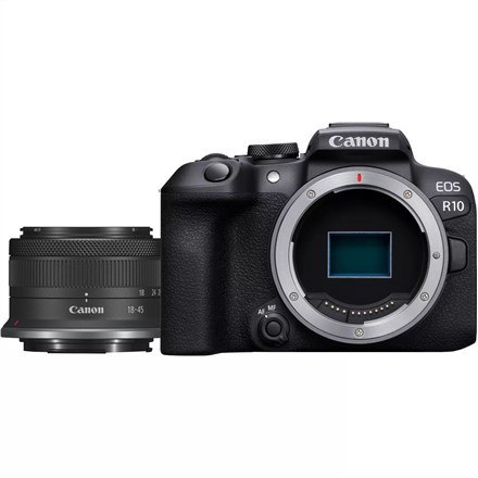 Canon EOS R10 + RF-S 18-45mm F4.5-6.3 IS STM Bezlusterkowiec 24,2 MP CMOS 6000 x 4000 px Czarny Canon EOS R10 + RF-S 18-45mm F4.5-6.3 IS STM Bezlusterkowiec 24,2 MP CMOS 6000 x 4000 px Czarny