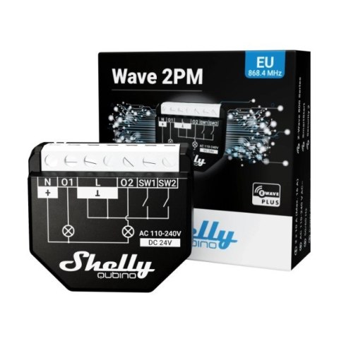 Moduł zdalny Fala Shelly Qubino 2PM (QBWAV2PM) Moduł zdalny Fala Shelly Qubino 2PM (QBWAV2PM)