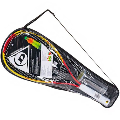 Zestaw do crossmintona Racketball Set Dunlop żółto-czerwone 762091 Zestaw do crossmintona Racketball Set Dunlop żółto-czerwone 762091