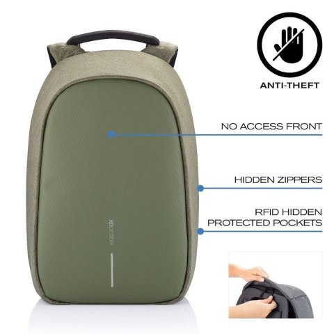XD DESIGN PLECAK ANTYKRADZIEŻOWY BOBBY HERO REGULAR ZIELONY P/N: P705.297 XD DESIGN PLECAK ANTYKRADZIEŻOWY BOBBY HERO REGULAR ZIELONY P/N: P705.297