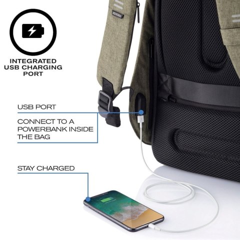XD DESIGN PLECAK ANTYKRADZIEŻOWY BOBBY HERO REGULAR ZIELONY P/N: P705.297 XD DESIGN PLECAK ANTYKRADZIEŻOWY BOBBY HERO REGULAR ZIELONY P/N: P705.297