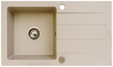 Zlewozmywak granitowy jednokomorowy z ociekaczem Maidsinks 76x44 1B 1D beż piaskowy (Pyragranit; kolor beżowy) Zlewozmywak granitowy jednokomorowy z ociekaczem Maidsinks 76x44 1B 1D beż piaskowy (Pyragranit; kolor beżowy)