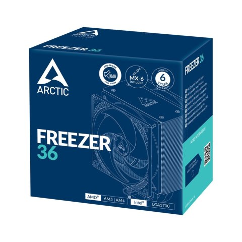 Chłodzenie CPU Arctic Freezer 36 (ACFRE00121A) 12cm Czarny, Srebrny 1 szt. Chłodzenie CPU Arctic Freezer 36 (ACFRE00121A) 12cm Czarny, Srebrny 1 szt.
