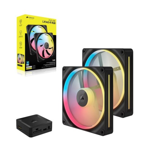 Wentylator Corsair iCUE LINK LX140-R RGB PWM 2-pack Wentylator Corsair iCUE LINK LX140-R RGB PWM 2-pack