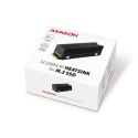 Axagon CLR-M2XT M.2 SSD Passivkühler Aluminium - 2280 M.2 NVMe SSD, Dysk SSD Radiator Czarny, Szary 1 szt.