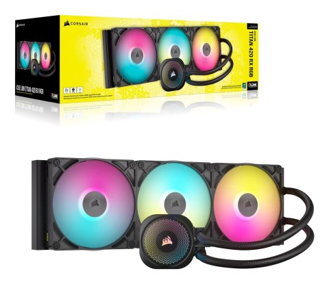 Chłodnica CORSAIR iCUE LINK TITAN 420 RX RGB AIO 420mm Chłodnica CORSAIR iCUE LINK TITAN 420 RX RGB AIO 420mm