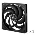 Wentylator do obudowy komputera ARCTIC P12 Slim PWM PST Czarny 12 cm 3 szt.