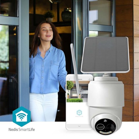 Kamera zewnętrzna Nedis Smartlife 4G, IP65 czujnik ruchu, night vision, biały Kamera zewnętrzna Nedis Smartlife 4G, IP65 czujnik ruchu, night vision, biały