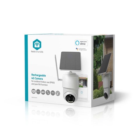 Kamera zewnętrzna Nedis Smartlife 4G, IP65 czujnik ruchu, night vision, biały Kamera zewnętrzna Nedis Smartlife 4G, IP65 czujnik ruchu, night vision, biały