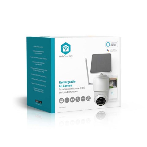 Kamera zewnętrzna Nedis Smartlife 4G, IP65 czujnik ruchu, night vision, biały Kamera zewnętrzna Nedis Smartlife 4G, IP65 czujnik ruchu, night vision, biały