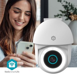 Kamera zewnętrzna Nedis Smartlife Wifi, IP65 czujnik ruchu, night vision, biały