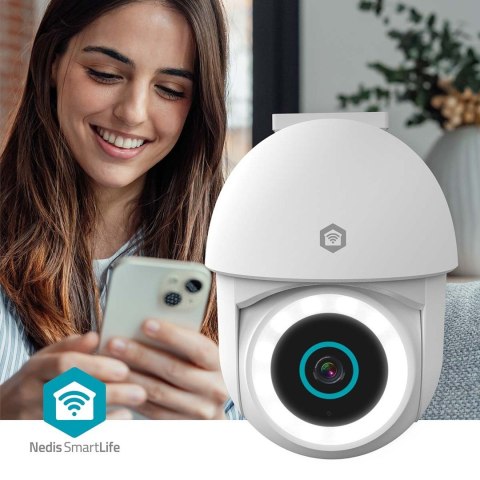 Kamera zewnętrzna Nedis Smartlife Wifi, IP65 czujnik ruchu, night vision, biały Kamera zewnętrzna Nedis Smartlife Wifi, IP65 czujnik ruchu, night vision, biały