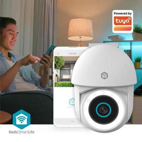 Kamera zewnętrzna Nedis Smartlife Wifi, IP65 czujnik ruchu, night vision, biały Kamera zewnętrzna Nedis Smartlife Wifi, IP65 czujnik ruchu, night vision, biały