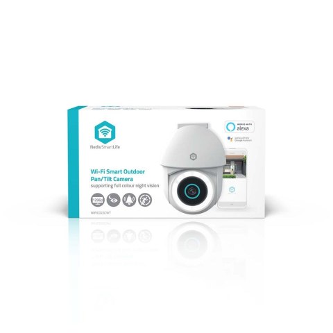 Kamera zewnętrzna Nedis Smartlife Wifi, IP65 czujnik ruchu, night vision, biały Kamera zewnętrzna Nedis Smartlife Wifi, IP65 czujnik ruchu, night vision, biały