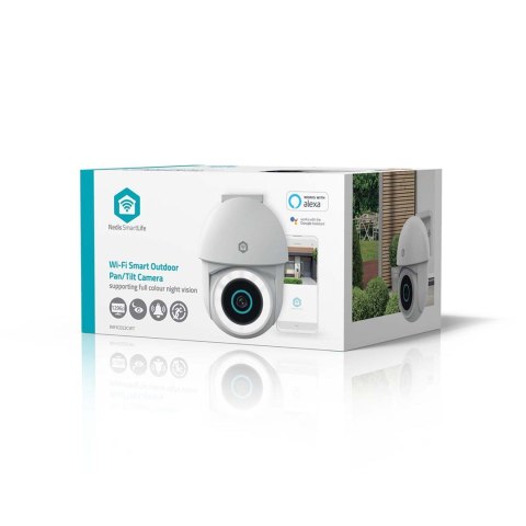 Kamera zewnętrzna Nedis Smartlife Wifi, IP65 czujnik ruchu, night vision, biały Kamera zewnętrzna Nedis Smartlife Wifi, IP65 czujnik ruchu, night vision, biały