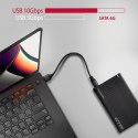 Axagon EE25-GTR USB-C 3.2 Gen 2 - SATA 6G 2.5\" externes Festplattengehäuse geriffelt Obudowa HDD/SSD Czarny 2.5"