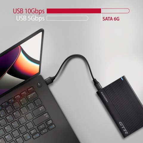 Axagon EE25-GTR USB-C 3.2 Gen 2 - SATA 6G 2.5\" externes Festplattengehäuse geriffelt Obudowa HDD/SSD Czarny 2.5" Axagon EE25-GTR USB-C 3.2 Gen 2 - SATA 6G 2.5\" externes Festplattengehäuse geriffelt Obudowa HDD/SSD Czarny 2.5"