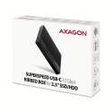 Axagon EE25-GTR USB-C 3.2 Gen 2 - SATA 6G 2.5\" externes Festplattengehäuse geriffelt Obudowa HDD/SSD Czarny 2.5"