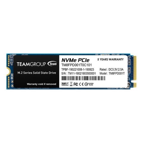 Team Group MP33 Pro NVMe SSD, PCIe 3.0 M.2 Type 2280 — 1 TB Team Group MP33 Pro NVMe SSD, PCIe 3.0 M.2 Type 2280 — 1 TB