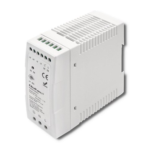 Zasilacz na szynę DIN Qoltec 50913 60W 24V 2.5A Biały Slim