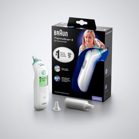 Braun ThermoScan 6 Termometr kontaktowy Biały Ucho Przyciski Braun ThermoScan 6 Termometr kontaktowy Biały Ucho Przyciski