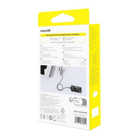 Kabel Baseus Dura Typ C-Typ C 100W 1m (czerwono-czarny)