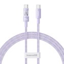 Kabel Baseus Gem Typ C-Typ C 100W 1m (fioletowy)