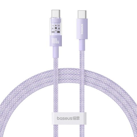 Kabel Baseus Gem Typ C-Typ C 100W 1m (fioletowy)