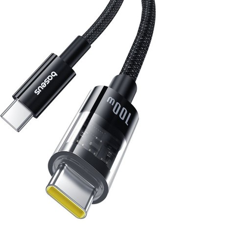 Kabel Baseus Gem Typ C-Typc C 100W 2m (czarny)