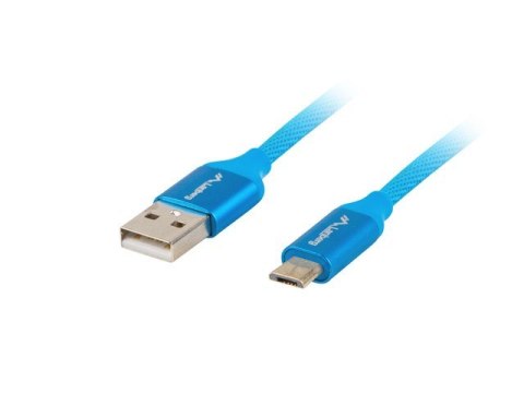 Kabel Lanberg Premium CA-USBM-20CU-0018-BL (USB 2.0 - Micro USB typu B ; 1,8m; kolor niebieski) Kabel Lanberg Premium CA-USBM-20CU-0018-BL (USB 2.0 - Micro USB typu B ; 1,8m; kolor niebieski)