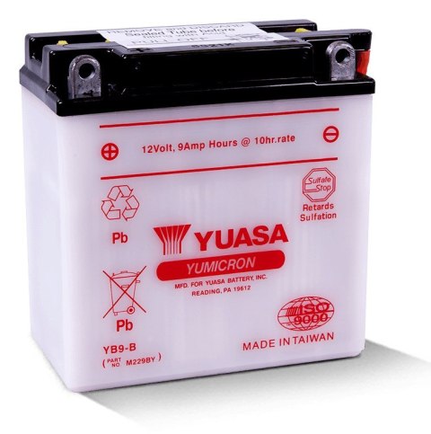 Akumulator Kwasowy/Rozruchowy YUASA 12V 9.5Ah 115A Lewy Plus Obsługowy 137x77x141mm Suchoładowany bez elektrolitu wymagana ilość Akumulator Kwasowy/Rozruchowy YUASA 12V 9.5Ah 115A Lewy Plus Obsługowy 137x77x141mm Suchoładowany bez elektrolitu wymagana ilość