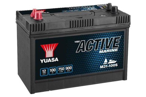 Akumulator YUASA 12V 100Ah/750A Active Marine Start (L+ biegun standardowy + gwintowany) 330x173x240 B00 (zasilający) Akumulator YUASA 12V 100Ah/750A Active Marine Start (L+ biegun standardowy + gwintowany) 330x173x240 B00 (zasilający)