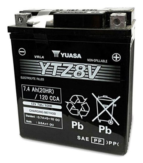 Akumulator Yuasa YTZ8V AGM (Absorbed Glass Mat) 7,4 Ah 12 V 120 A Motocykl Akumulator Yuasa YTZ8V AGM (Absorbed Glass Mat) 7,4 Ah 12 V 120 A Motocykl