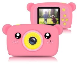 Extralink Aparat cyfrowy Kids Camera H25 Różowy 1080P 30fps, wyświetlacz 2.0