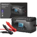 Qoltec 52490 Inteligentna mikroprocesorowa ładowarka 12V 8A | 24V 4A| Prostownik z funkcją naprawy do akumulatora AGM GEL | LCD