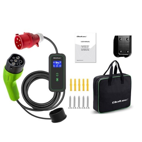 Qoltec Mobilna ładowarka do samochodów EV 2 w 1 typ2 | 7kW | 230V | CEE 5 PIN Qoltec Mobilna ładowarka do samochodów EV 2 w 1 typ2 | 7kW | 230V | CEE 5 PIN